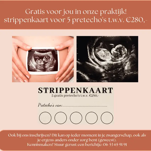 Strippenkaart voor extra echo's bij Verloskundigen PuurBegin