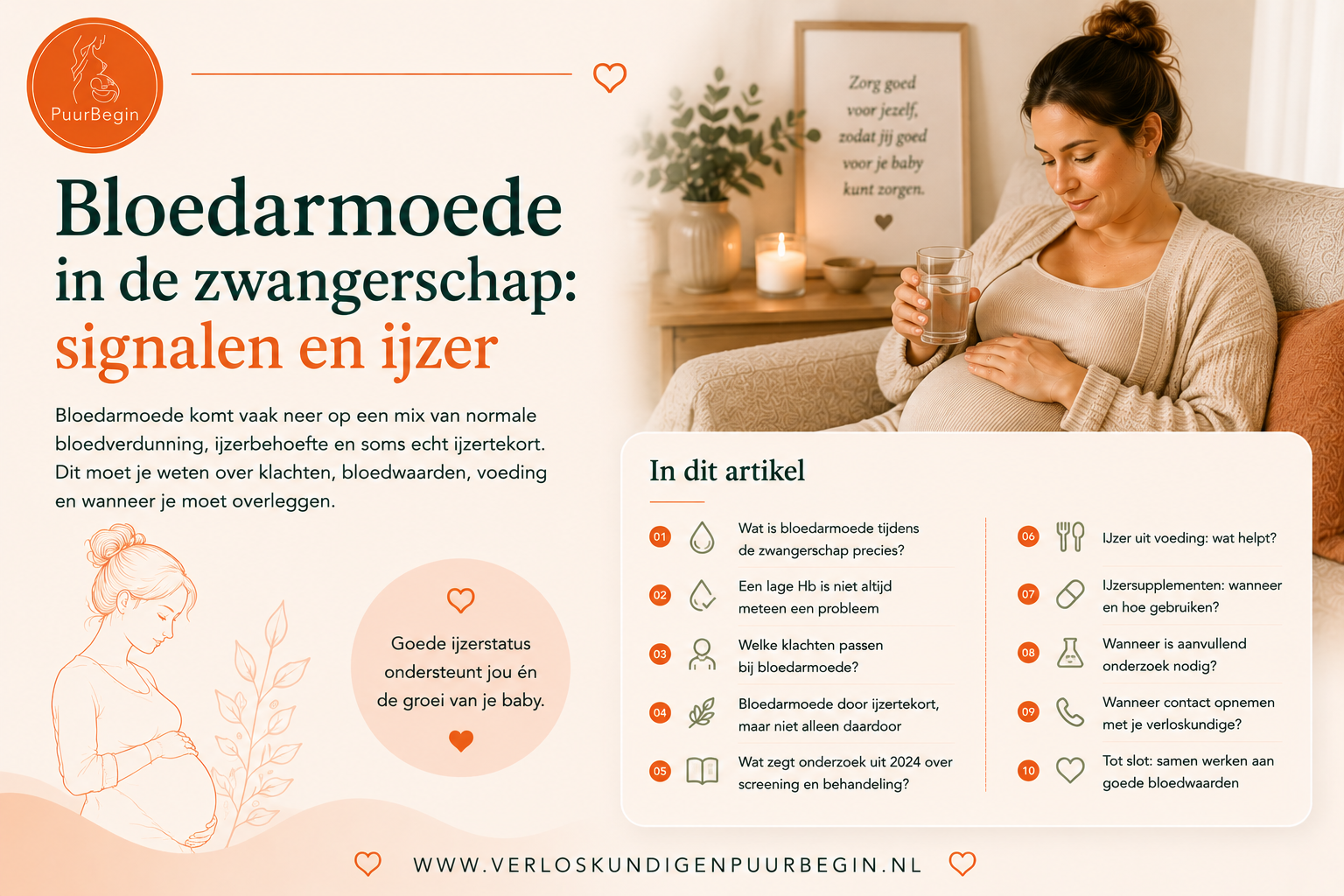 Bloedarmoede in de zwangerschap: signalen en ijzer