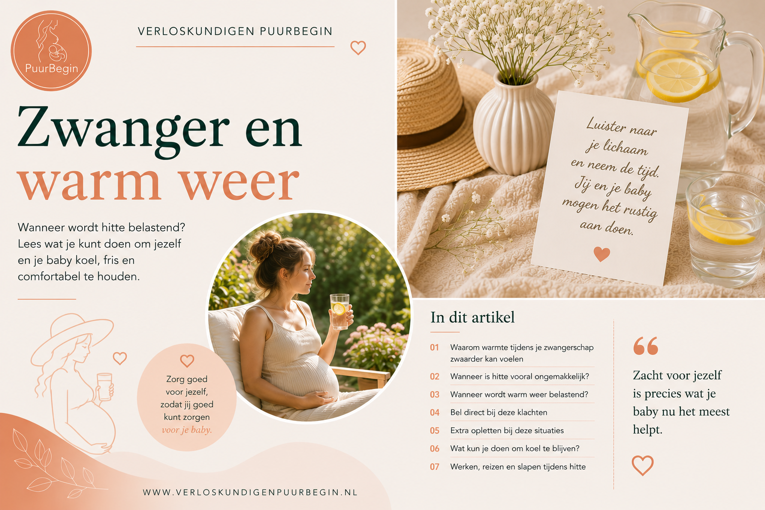 Zwanger en warm weer: wanneer wordt hitte belastend?